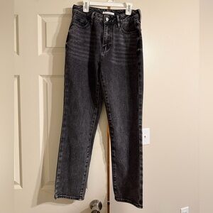 PacSun Dark Gray Women's Straight Leg Mom Jeans